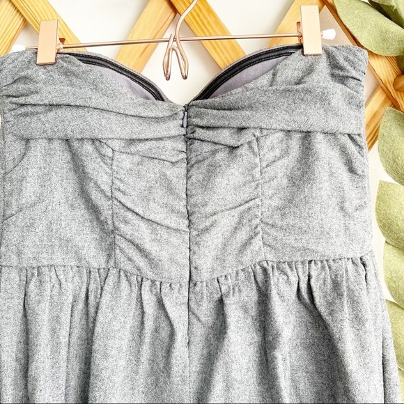 See by Chloe Heather Gray Wool Strapless Dress - Picture 6 of 11